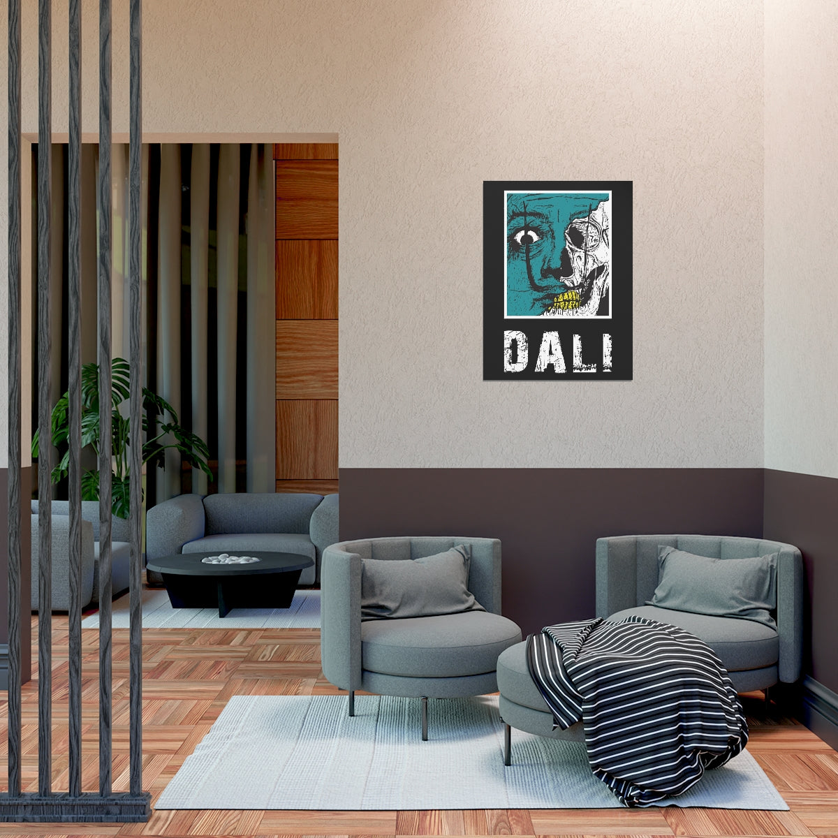 "Dali" Poster 18in X 24in Blue